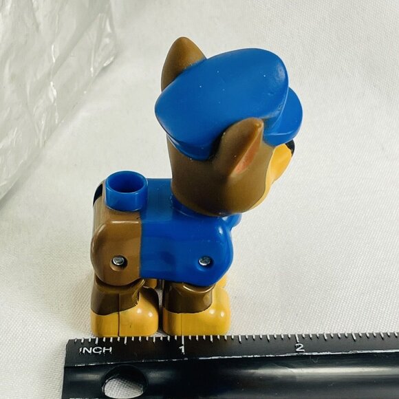 PAW Patrol Pup Lego Duplo Dog Mega Bloks figure Chase Toy Blue Uniform - Picture 4 of 8